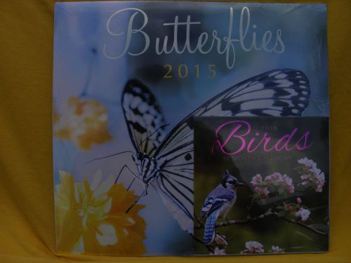 2015 Butterflies Wall Calendar+ BONUS Mini Calendar