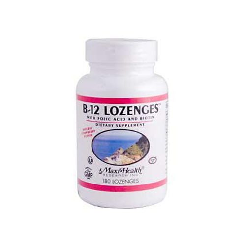 NEW Maxi Health Kosher Vitamins-Maxi Health B12 Lozenges - 180 Lozenges