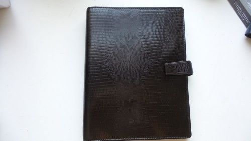 discontinued FILOFAX Luxe black A5 Size Leather Organizer Rare
