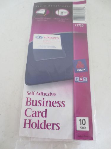 AVERY ADVANTAGES # 73720 Self Adhesive Business Card Holders 10-Pack