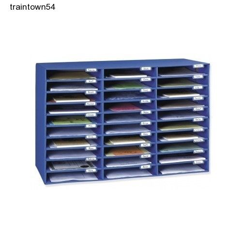 Classroom Keepers Mail Box Blue 30 Slots Office School Supplies Organize Letters