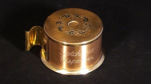 Vintage Gold Tone Scotch Tape Dispenser