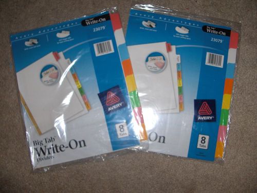 Avery Dennison 23-079 Big Tab Write-on Dividers With Erasable Tabs - 8