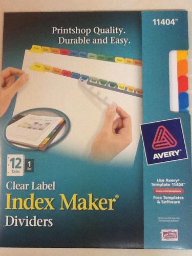 Avery Dennison Ave-11404 Index Maker Multicolor Label Divider - 12 X