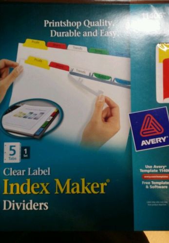 Avery Index Maker Label Divider with 5 Color Tabs - AVE11406 1 set