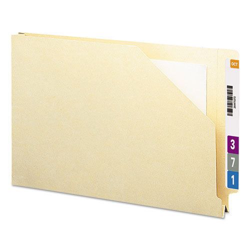 End tab file pockets, 1 1/2&#034; accordion expansion, legal, 14 point manila, 50/box for sale