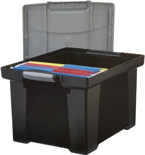 Portable file tote with locking handle letter/legal size black 61543u01c for sale