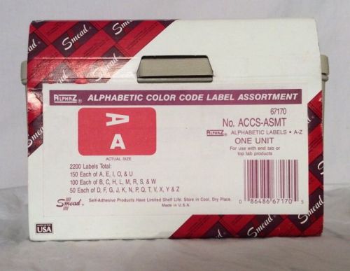Smead 67170 Assortment Alphaz Accs Color-coded Alphabetic Label - A-z (smd67170)