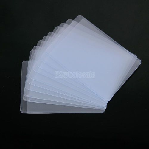 10pcs clear id card bank card sleeves protectors case bag holder 3.6 x 2.3 inch for sale