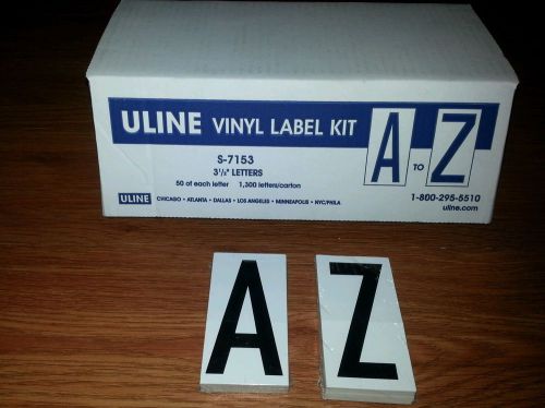 NEW BOX 3&#034; VINYL STICK-ON   BLACK LETTERS  - INDOOR &amp; OUT (A) THRU (Z)