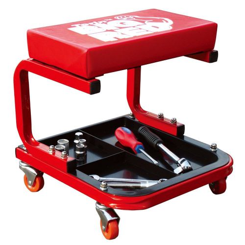 Torin car tool creeper seat mechanics shop stool heavy duty caster steel w/ tray for sale