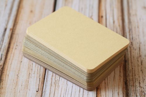 500p bulk assorted NATURAL Colors eco friendly recycled DIY blank business cards