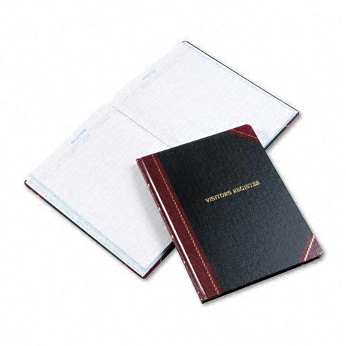 Boorum &amp; pease visitor register book, black/red,150 pgs,14 1/8 x 10 7/8,(ess806) for sale