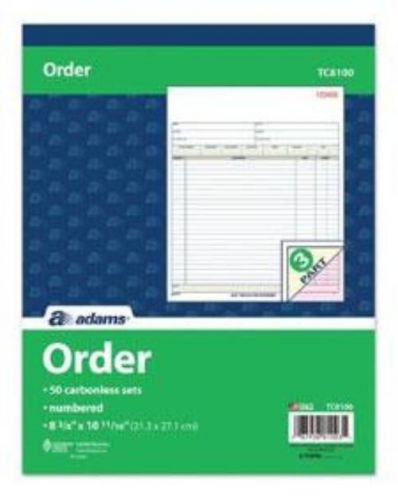 Order book 3-part carbonless 8-3/8&#039;&#039; x 10-11/16&#039;&#039; 50 st/bk for sale