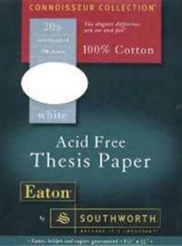 Exceptional Thesis Paper 100% Cotton 20lb White Wove Finish Acid Free 250 Count