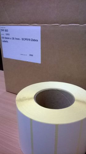 White 101.6mm x 38.1mm Thermal Transfer Labels