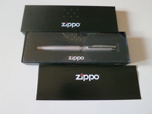 Zippo Silver Rollerball Pen  Brushed Chrome 41120