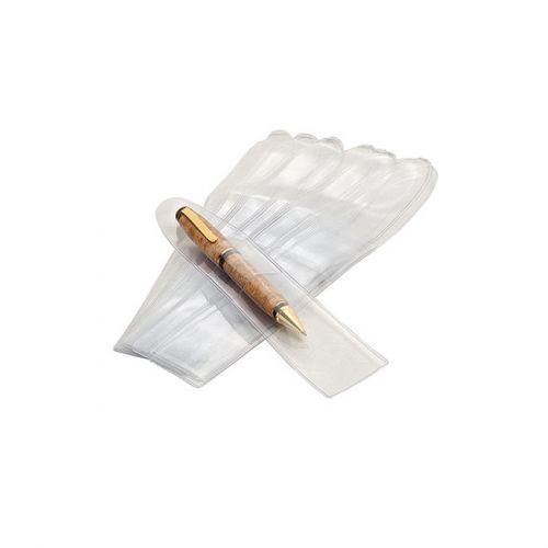 Clear Plastic 1.5 in x 6 in Pen/Pencil/Project Pouch, 20/Pack