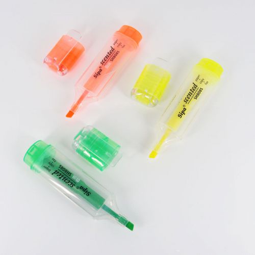 FRUIT SCENTED ASSORTED FLUORESCENT COLORS WRITING HIGHLIGHTER MARKER CRAFT PENS