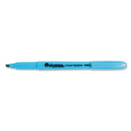 12 Universal Liquid Pen Style Highlighter Chisel Blue
