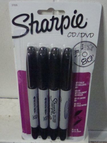 4 SHARPIE Twin Tip  Permanent Marker Black Color