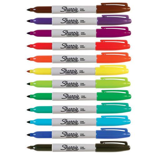 12 Sharpie® Fine Point Permanent Assorted Markers
