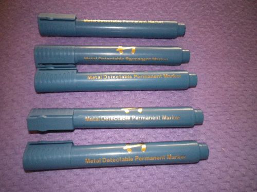 Detect met  metal detectable permanent markers lot of 5 red for sale