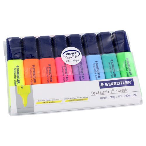 Staedtler Textsurfer Classic Highlighters, Chisel Tip, Assorted, 8/Pack (364WP8)