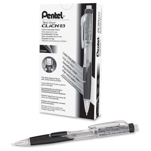 Pentel twist-erase click mechanical pencil - #2 pencil grade - 0.5 mm (pd275ta) for sale