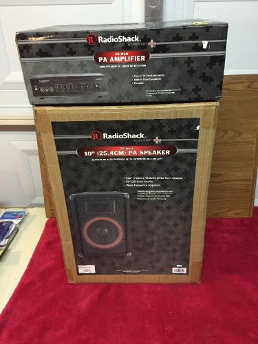 Radioshack 40 W Pa Amplifier And 10 Inch 75 W Pa Speaker.