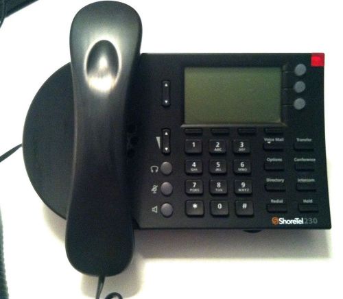 ShoreTel 230 IP Corded Business Telephone 1-Line SEV Black VOIP
