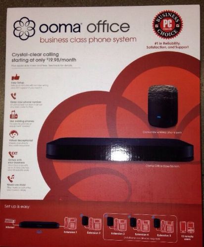 NEW OOMA OFFICE BUSINESS VoIP PHONE SYSTEM w/ BASE STATION &amp; LINX PHONE JACK