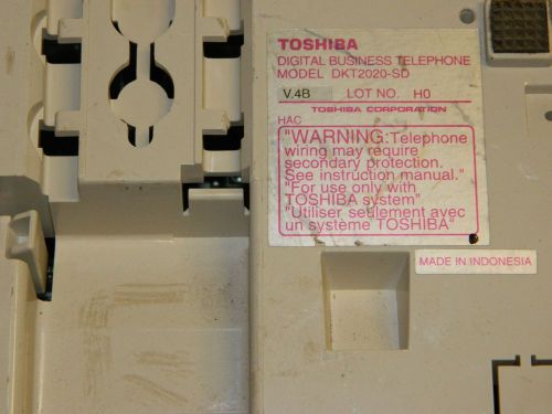 (7) Toshiba Digital Business Telephone, DKT2020-SD