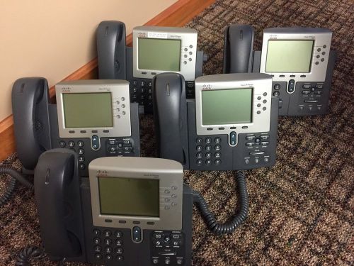Cisco IP CP-7961 Phones complete phones working, lot of 5