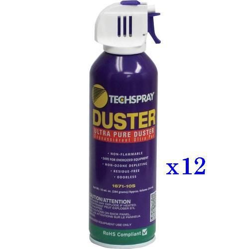 Tech spray 1671-10s, aerosol duster, 10 oz.case of 12 cans techspray canned air for sale