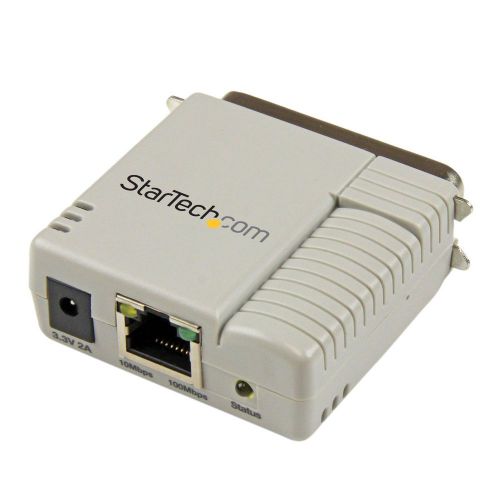 NEW StarTech.com 1-Port 10/100 Mbps Ethernet Parallel Network Print Server