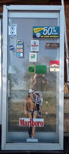 Commercial aluminum- glass store front door classic marlboro man for sale