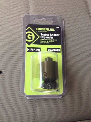 NEW GREENLEE 868 Screw Anchor Expander,1/4-20 Free Shipping