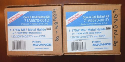 Lot of 2 - philips advance core &amp; coil ballast kit 71a5570-001d 71a5570001d for sale