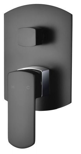 Cee jay high quality exclusive range bath &amp; shower wall mixer + diverter - black for sale