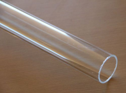 Clear acrylic plastic plexiglass pipe tube 2&#034; 50 mm by foot for sale