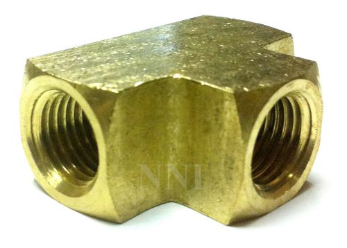 Brass 1/4&#034; Female NPT Straight  Pipe Tee Fitting