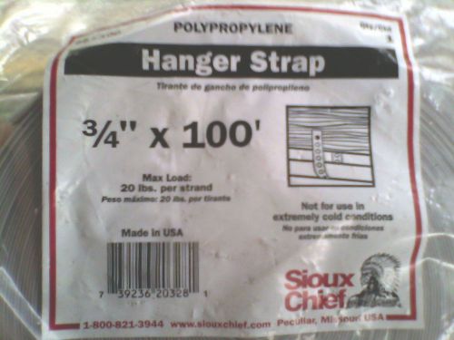 SIOUX CHIEF Polypropylene Hanger Strap 3/4&#034; X 100&#039; Max Load 20lbs - USA, Gray