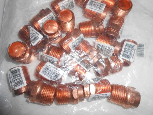 Bulk 75 elkhart 1/2&#034; inch copper pipe fittings ~ male adapters for sale