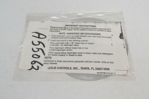 NEW LESLIE 45953 SPIROFLEX 6-1/2IN DIAPHRAGM STAINLESS REPLACEMENT PART B266087