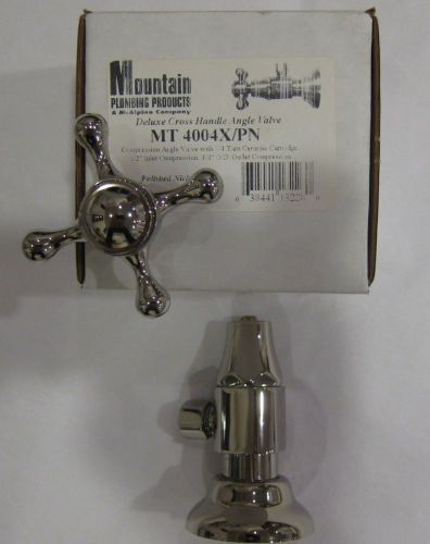 Angle Valve - Mountain Plumbing Deluxe Cross Handle MT 4004X/PN-polished nickel