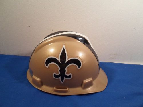 Msa v-gard cap type new orleans saints nfl hard hat pin type suspension medium for sale