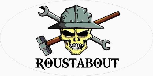 3 - Roustabout Skull Union Oilfield Hard Hat Tool Box Helmet Sticker H392