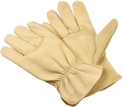 Grain pigskin leather work gloves premium washable leather size medium. for sale