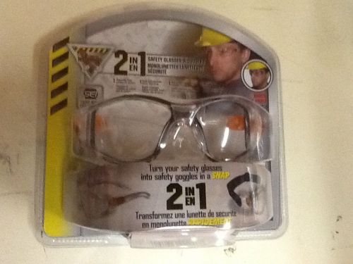 1pair 2in 1 safety glasses plus goggles uv scratch resistant sei and csa approve